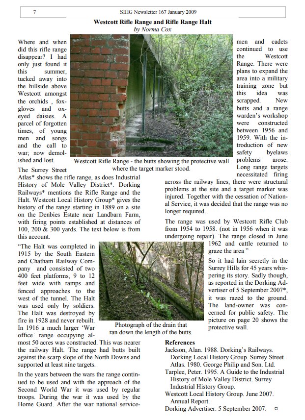 Surrey Industrial History Group Newsletter 167, January 2009